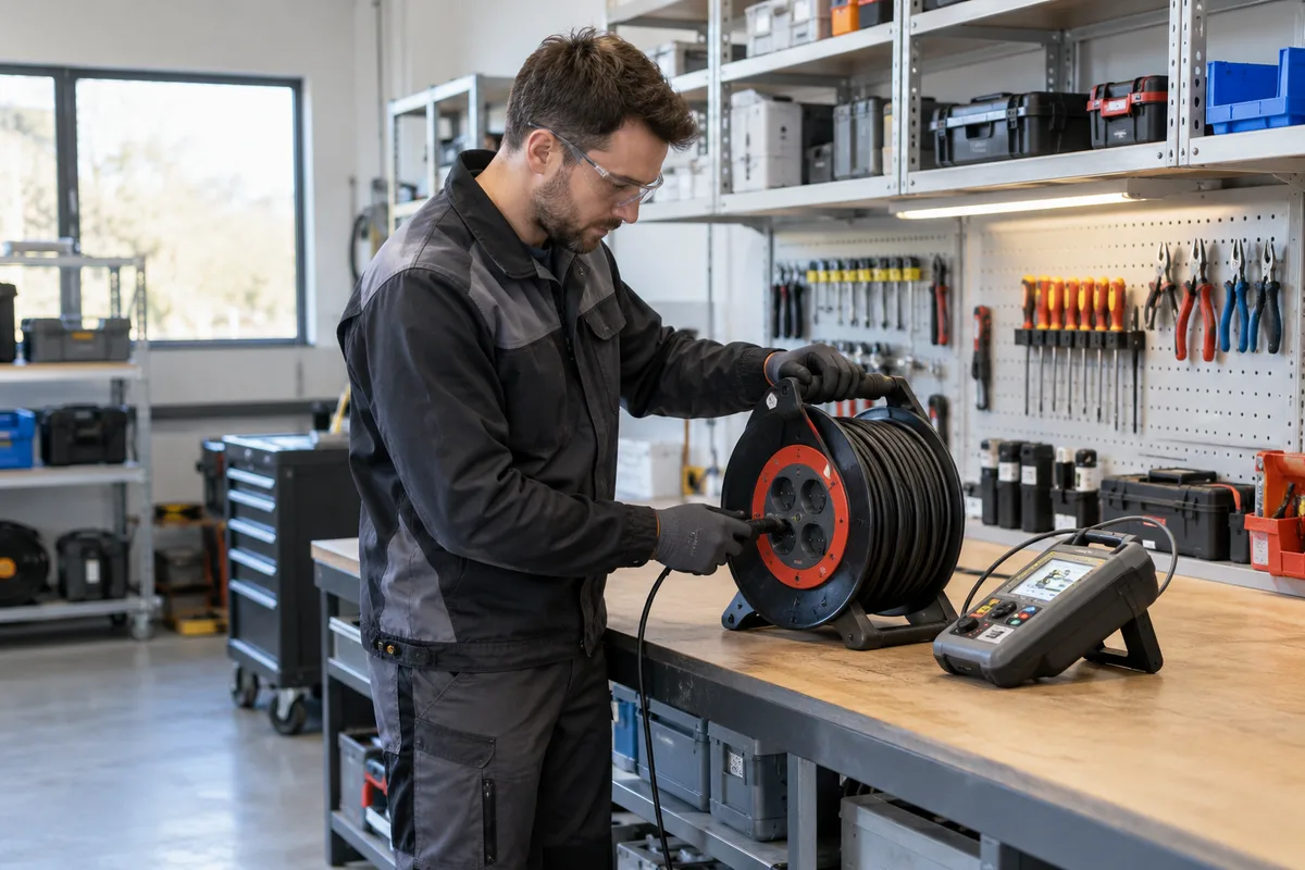 DGUV-Prüfungen elektrischer Anlagen und Betriebsmittel – Beispielmotiv