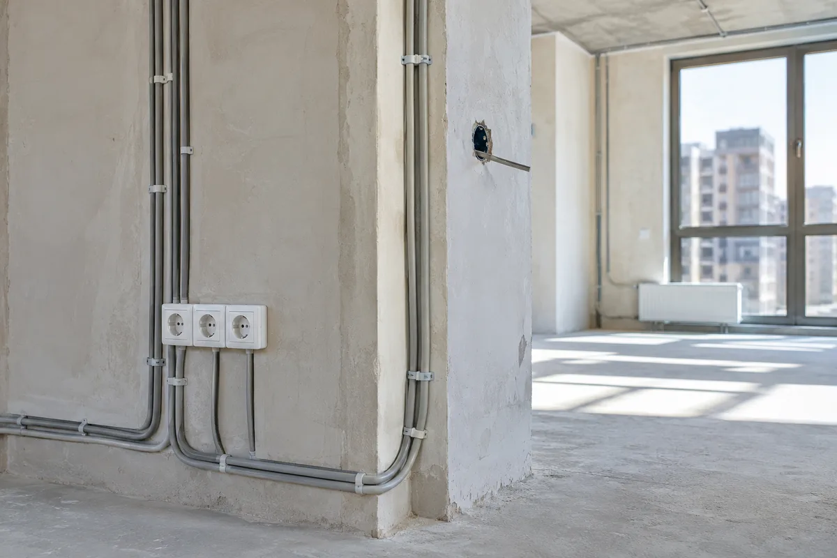 Elektroinstallation in einer modernen Wohnung